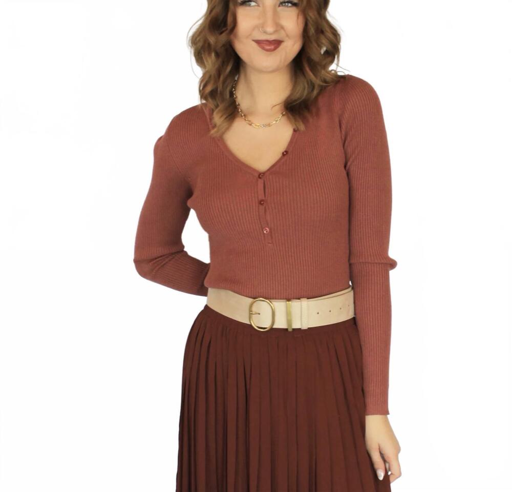 NEW GRACE & MILA saturnin ribbed sweater in rose